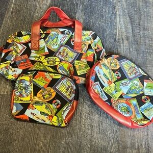 Vintage 3 piece toiletry/travel Bags